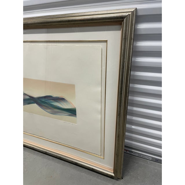 Late 20th Century Abstract Framed Wall Art Monoprint “Undertow” by Michael John March For Sale - Image 5 of 10