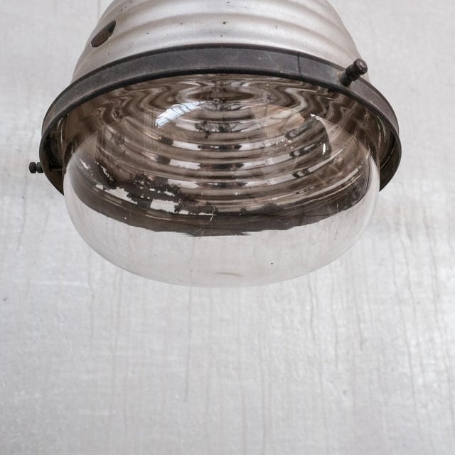 Antique Mercury Glass Two Tone Pendant Light, in Good conditions. Designed 1920 to 1949 UK Plug (up to 250V).The wiring of...