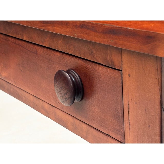 19th C American Cherry Plantation Desk Country Secretary Fall Front For Sale - Image 9 of 17