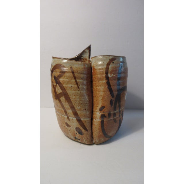 Mid 20th Century Vintage David Keyes Early Studio Pottery Vase Pacific Northwest Stoneware MCM 1960s For Sale - Image 5 of 11