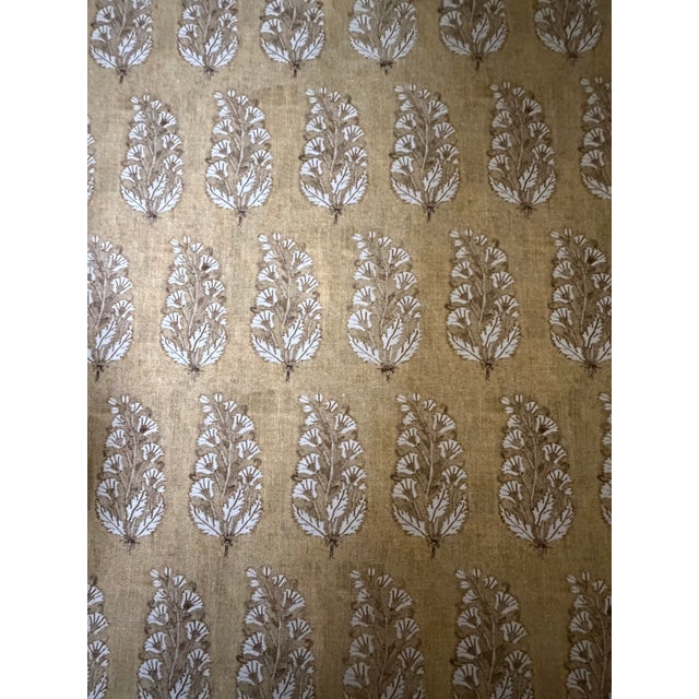 Iksel Decorative Arts Safavid Boteh Gold Fabric 7 Yards Schumacher For Sale In Raleigh - Image 6 of 9