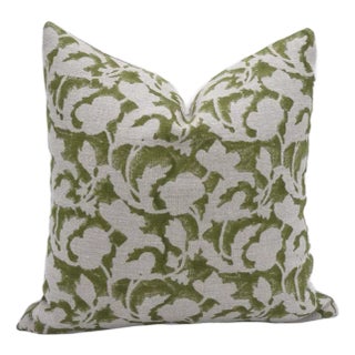 Fabdivine Handmade Block Print Thick Linen 20x20 Inch Pillow Cover- Sulit For Sale