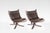 Animal Skin Vintage Falcon Chairs in Brown Leather and Plywood by Sigurd Ressell for Vatne Møbler, 1970s, Set of 2 For Sale - Image 7 of 7