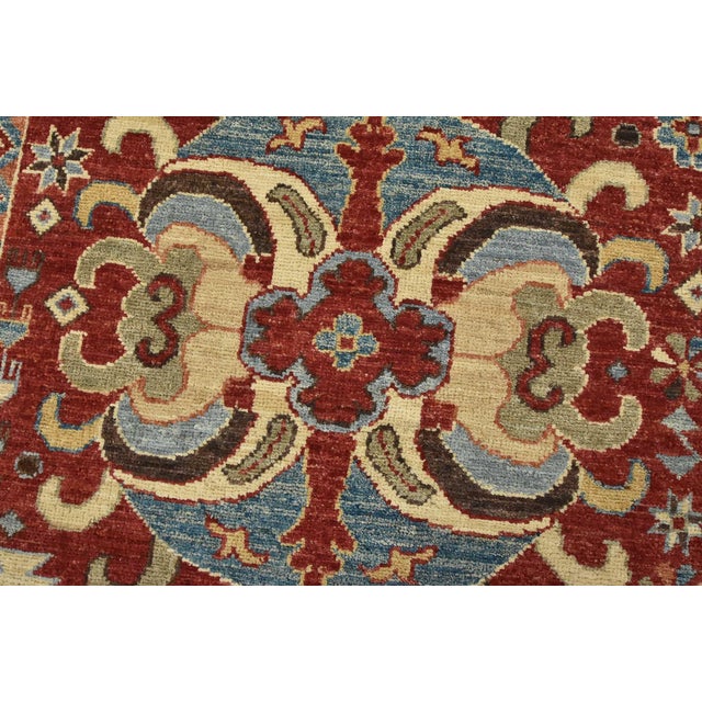 Suzani Runner 2’6” X 9’10” Red Wool Traditional Hand-Knotted Oriental Rug For Sale - Image 4 of 14