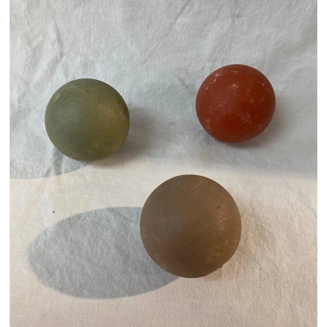 Arts & Crafts Vintage 1980s Wood Carved Jackfuit/Durian and Round Fruits - 4 Pieces For Sale - Image 3 of 10