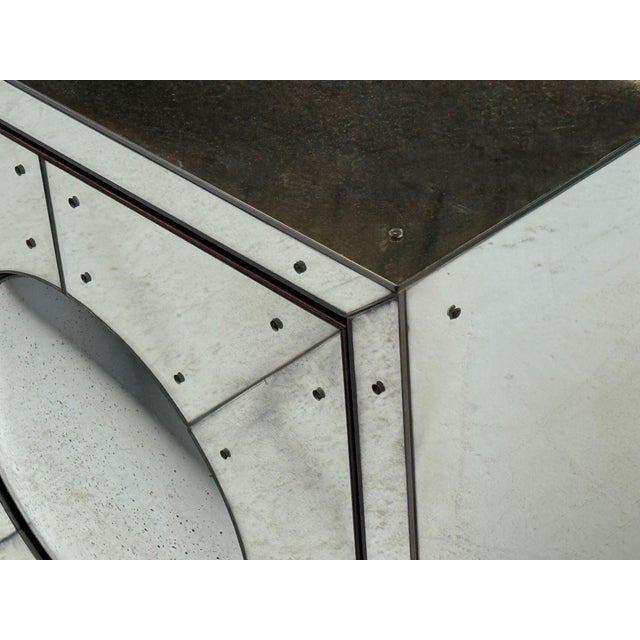 Art Deco Style, Painted Wood, Antique Glass, Mirrored Sideboard or Credenza For Sale In New York - Image 6 of 13