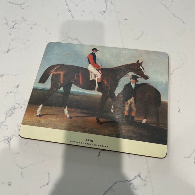 Late 20th Century Late 20th Century Lady Clare Racing Horses Placemats - Set of 6 For Sale - Image 5 of 9