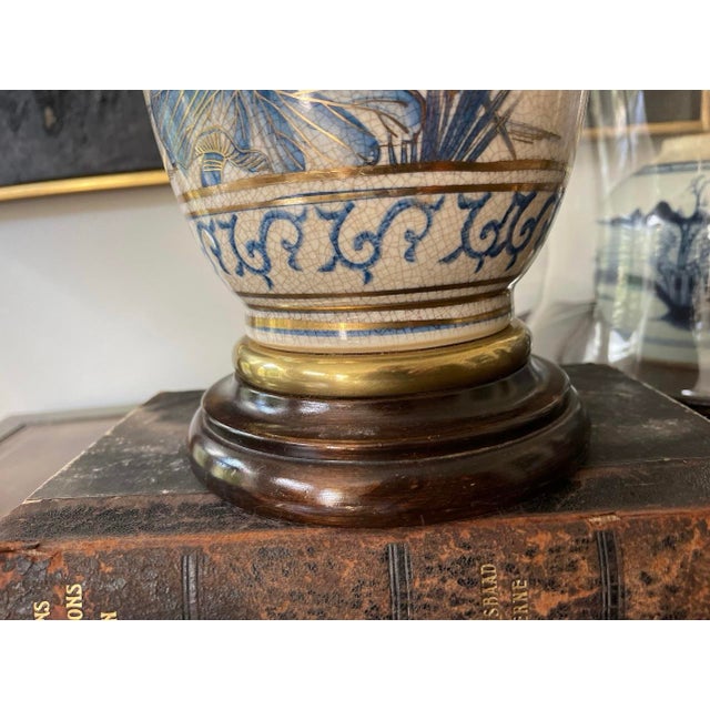 Vintage Asian Pink and Blue Crackle Glaze For Sale - Image 9 of 10