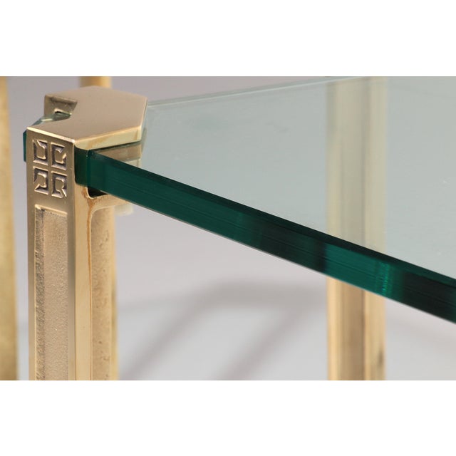 1970s High-Gloss Brass T24 Side Tables by Peter Ghyczy, Set of 2 For Sale - Image 5 of 11