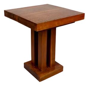 Art Deco Modernist Oak Pedestal Table, France, 1930s