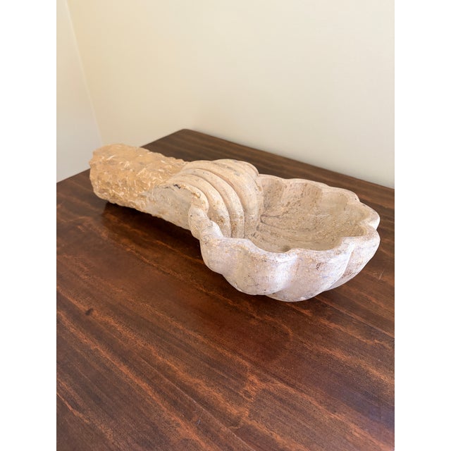 19th Century Italian Marble Shell Font From a Catholic Church For Sale In South Bend - Image 6 of 12