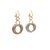 Crafted in a blend of 18k gold, rose gold, white gold, and yellow gold, these dangle earrings are a captivating addition...