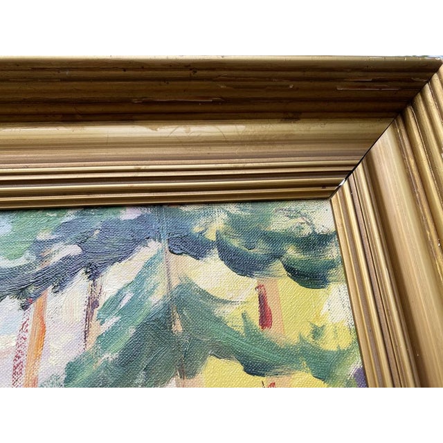 Paul Fureby, Pine Trees with a Coastal View, 1960s, Oil on Canvas, Framed For Sale - Image 9 of 18