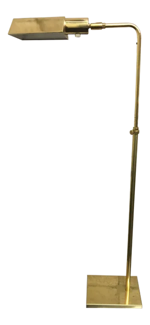 Mid 20th Century Mid Century Modern Brass Arc Floor Lamp