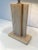 Travertine and Brass Table Lamp with Original Shade, French, circa 1970 For Sale - Image 6 of 13
