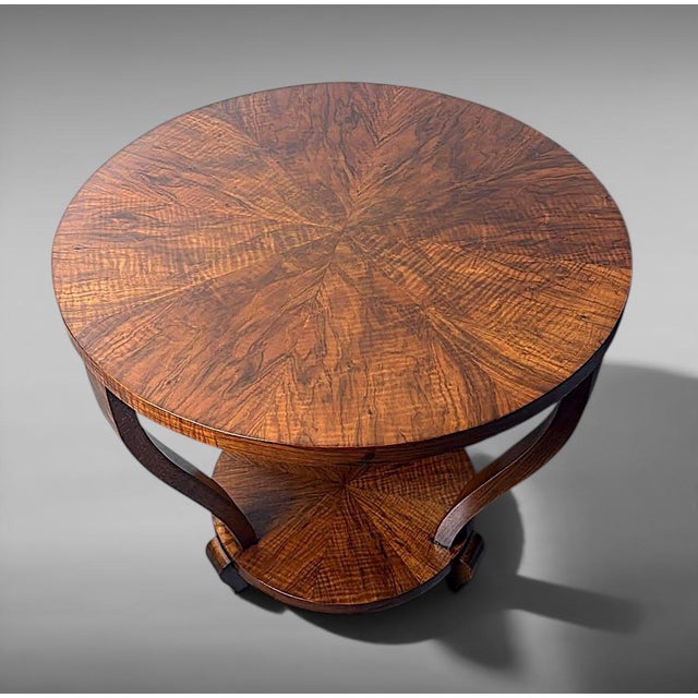 Mid 20th Century Mid 20th Century Art Deco Italian Walnut Coffee Table For Sale - Image 5 of 18