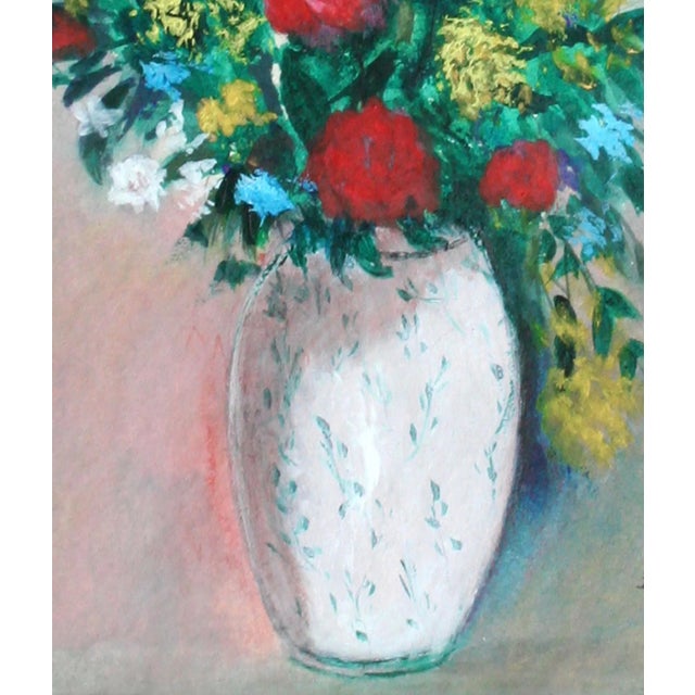American 1960s Mid-Century Summer Flowers Still Life Painting by E. Ruckser For Sale - Image 3 of 6