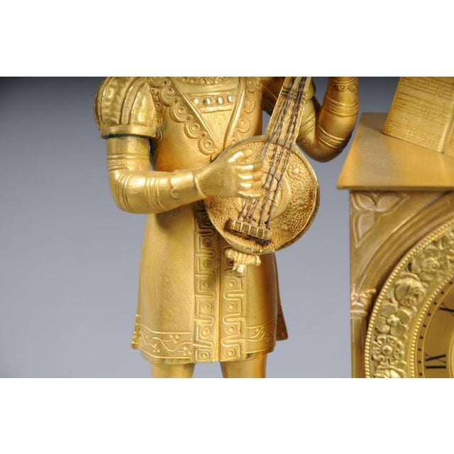 Empire Gilt Bronze Mantel Clock, Pairs, France, 1850 For Sale - Image 13 of 18
