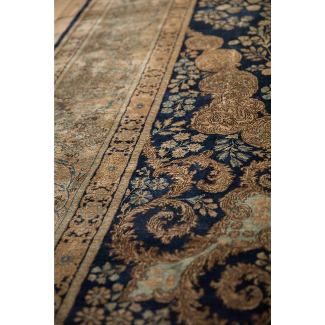 Rococo Vintage Tea Washed Kerman Carpet - 9'7" x 13'8" For Sale - Image 3 of 12