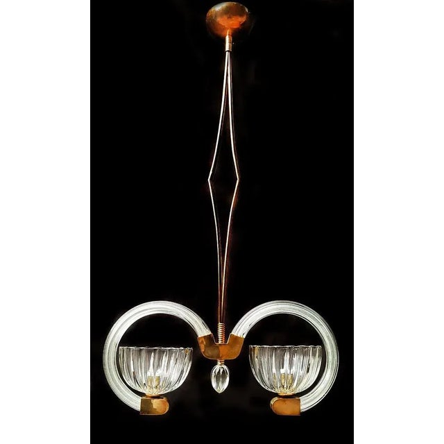 Art Deco Murano Chandelier by Ercole Barovier, 1940s For Sale - Image 3 of 7