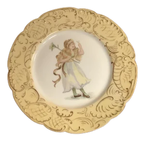 Haviland & Co. Limoges Hand Painted Fairy Plate