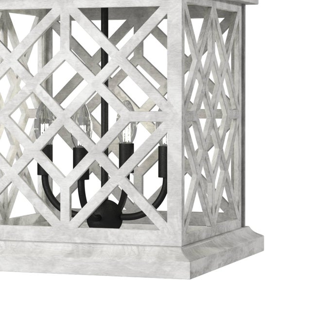 Not Yet Made - Made To Order Coastal Living Chatham Wood Lantern, White For Sale - Image 5 of 7