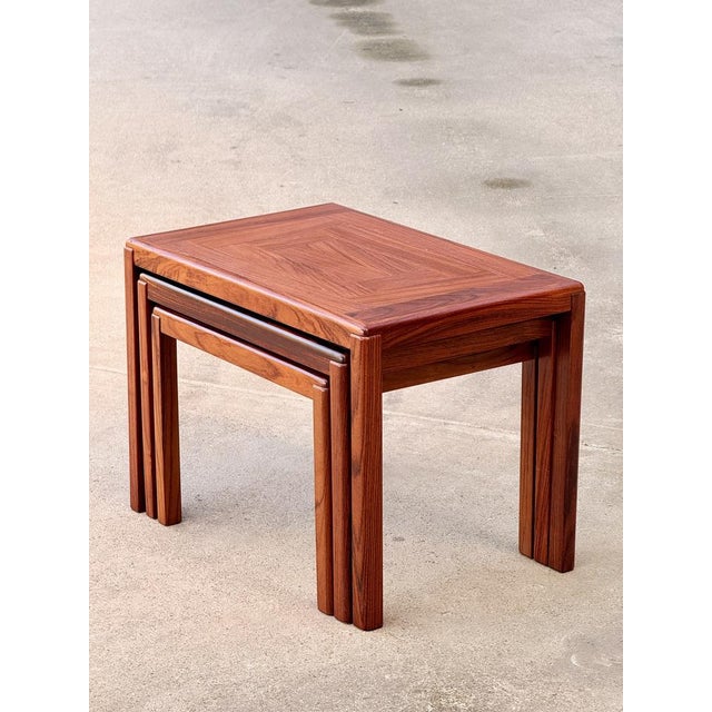 Mid-Century Modern Danish Rosewood Nesting Tables from Vejle Mobelfabrik, 1970s, Set of 3 For Sale - Image 7 of 11