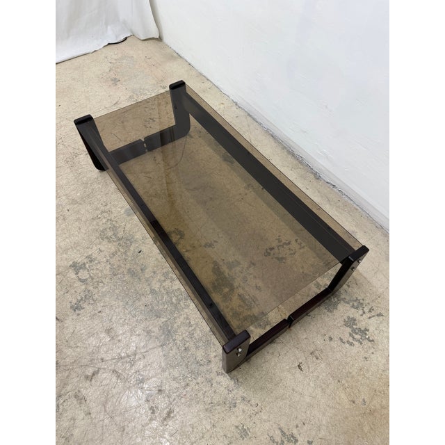 Percival Lafer Mp-97 Rosewood and Smoked Glass Coffee or Cocktail Table, 1970s For Sale - Image 13 of 13