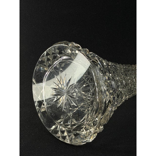 German Brilliant Cut Crystal Decanter with Sterling Silver 925 Collar, 1920s For Sale - Image 8 of 12