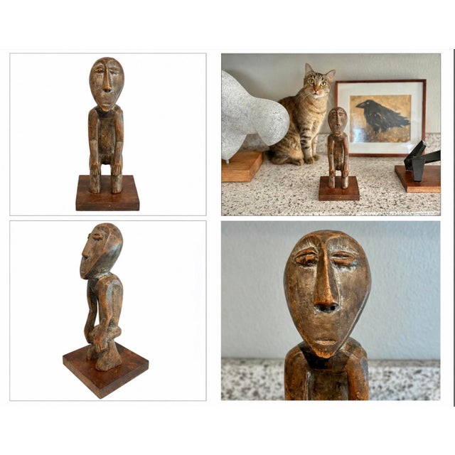 Vintage Hand Carved Wood African Male Lega Figure From the Democratic Republic, 11” For Sale - Image 11 of 11