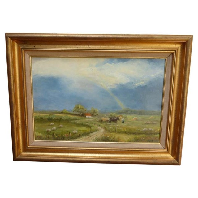 Eileen Quinn, Bringing Home the Harvest, 1970s, Oil Painting on Board, Framed For Sale - Image 14 of 14