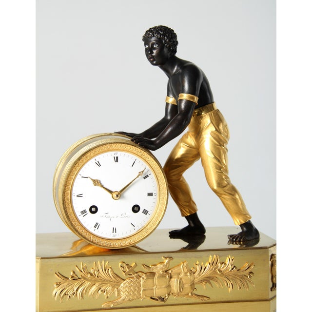 Early 19th Century Early 19th Century Pendule Au Noir Mantel Clock from Faizan in Paris, 1810s For Sale - Image 5 of 16