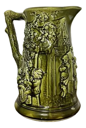 Edwardian Majolica Jug, 1900s