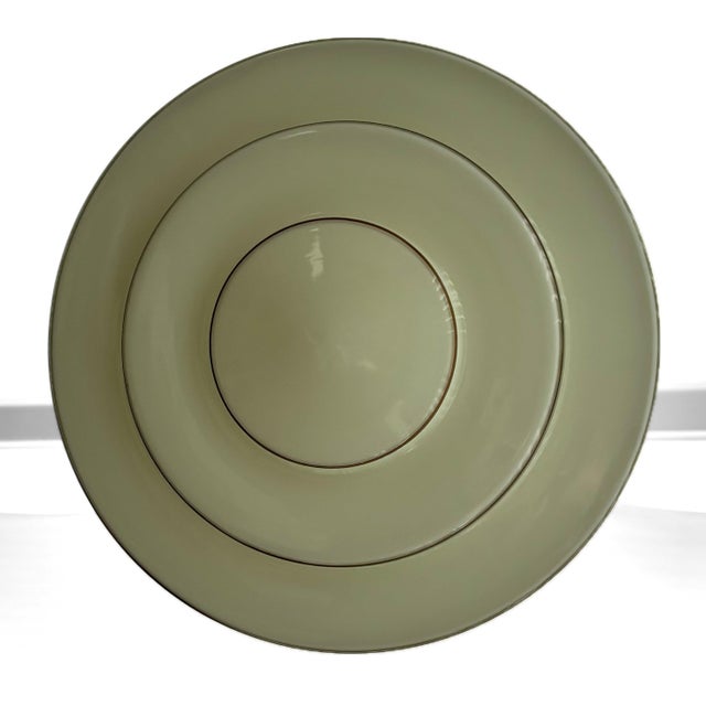 Glass Scandinavian Art Deco Pendant Lamp with Fluorescent Glass, 1930s For Sale - Image 7 of 10