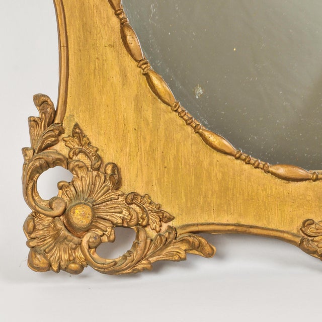 Antique Gold Gilt Wood Mirror With Ornate Corners For Sale In Rochester - Image 6 of 13