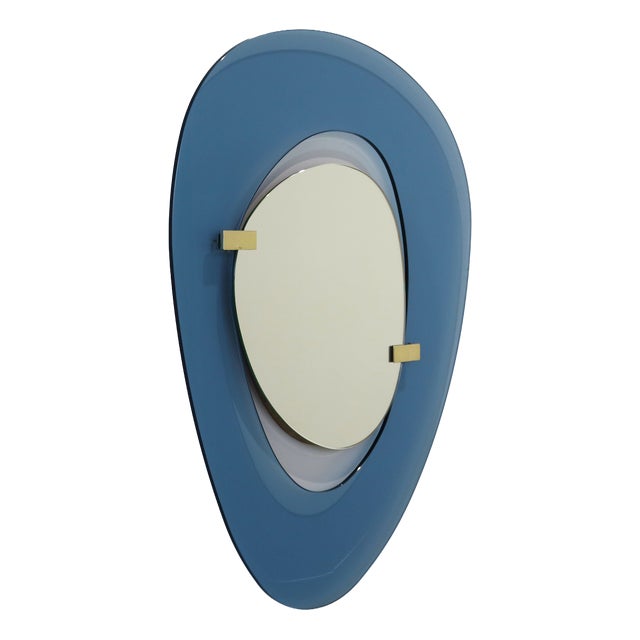 Asymmetrical Mirror by Max Ingrand for Fontana Arte, 1960s For Sale