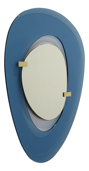 Asymmetrical Mirror by Max Ingrand for Fontana Arte, 1960s