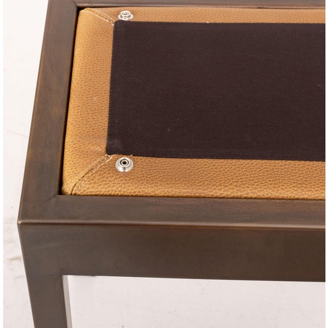 Tan Romeo Sozzi for Promemoria "Gong" Bronze Stool For Sale - Image 8 of 9