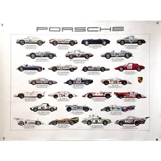 Porsche Racing Cars Original Porsche Poster by Ken Rush, 1974 For Sale