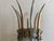 Pair Early 20th Century American Victorian Bronze Spiked Lantern Sconces With Glass For Sale - Image 4 of 8