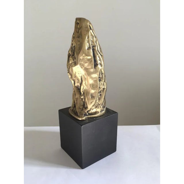 Gold Italian Bronze Abstract Sculpture by Cristina Roncati, 1980 For Sale - Image 8 of 13