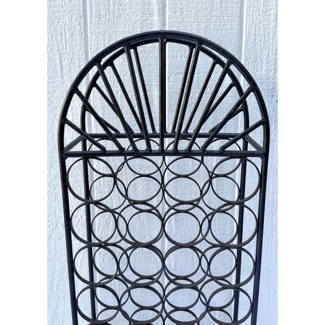 Arthur Umanoff Iron Floor Wine Rack For Sale - Image 10 of 12