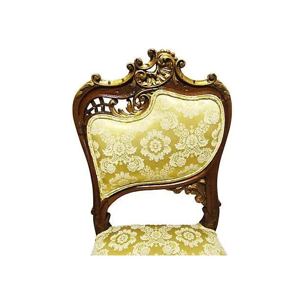 Art Nouveau Antique 19th C. Art Nouveau French Side Chair For Sale - Image 3 of 7