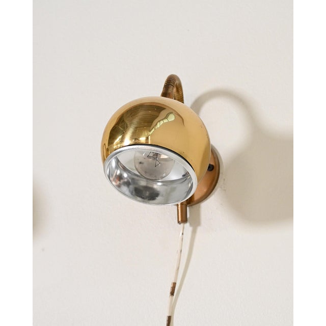 1950s Brass Wall Lamps by Möllers Armatur Eskilstuna, 1950s, Set of 2 For Sale - Image 5 of 11