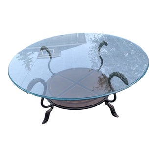 La Barge Glass Top Coffee Table For Sale
