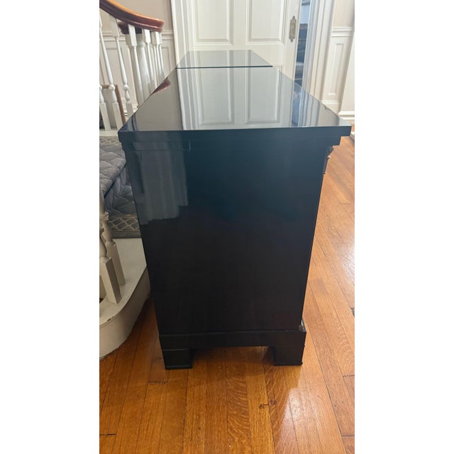 Late 19th Century Ebonized Regency Chests of Drawers/Nightstands (A Pair) For Sale - Image 4 of 12