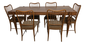 Table and Chairs attributed to Pierluigi Colli for Framar, 1950, Set of 7