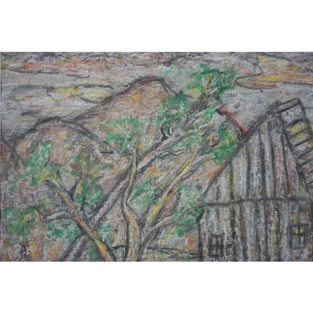 Mid Century Original Abstract Expressionism -- Sierra Mountains Cabin Landscape by Honora Berg For Sale In Monterey, CA - Image 6 of 6