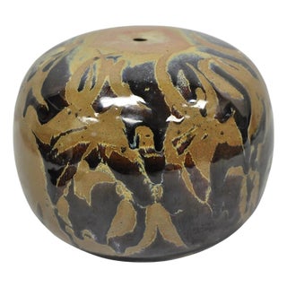 Vintage Alisa Liskin Claussen Studio Signed Ceramic Glazed Pottery Vessel Vase For Sale