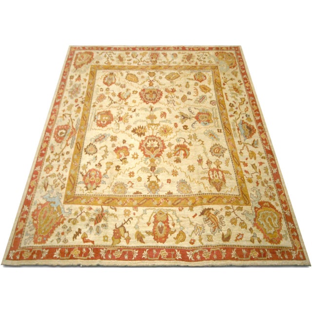 1920s 1920s Turkish Oushak Rug For Sale - Image 5 of 6